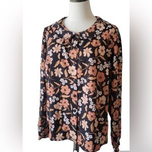 Princess highway Premonition Petals Blouse Brown and Black